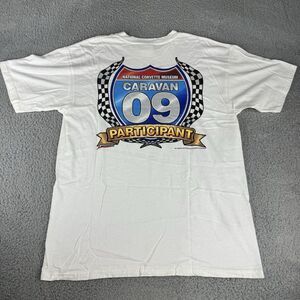 National‎ Corvette Museum 2009 Mens Shirt White Graphic Size Large Caravan